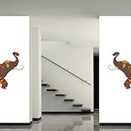 Sai Designs Rajasthani Elephant Wall Stickers (36Cm X 92Cm)-image-9
