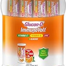 Glucon-D Immunovolt Energy Bite Tube (9 Chewable Tablets) 18gm (Orange - Pack of 20 Tubes)-22