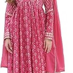 Women Cotton Printed Anarkali Suit Set-image-8