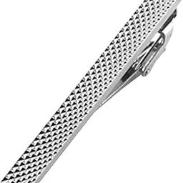 CALANDIS™ Men Tie Pin Silver Metal Clip Collar Necktie Clasp Wedding Party Silver 2 | Mens Jewelry-image-51