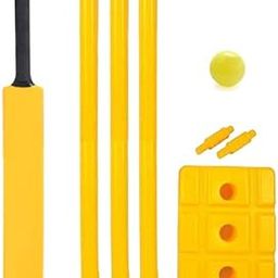 PSE Priya Sports Cricket Plastic Stump Set, 1 Wicket Set, 2 Bails, 1 Bat and 1 Ball-image-14