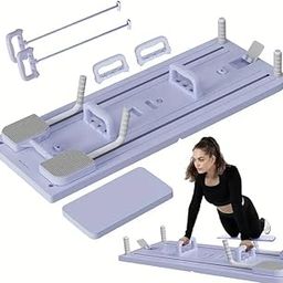 Calyrex Multi-Functional Ab Exercise Board, Ab Roller Exercise Machine with Resistance Band, High Strength Pilates Equipment Portable Fitness Board, Fitness Workout at Home Gym-4
