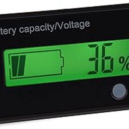 Set of 2 Battery Monitor, Green Backlit LCD Display Battery Capacity Voltage Meter Tester Voltmeter, Checker for Universal Battery Pack/UPS/EPS/Power Supply/Emergency Power Supply-image-40