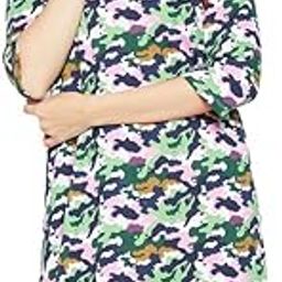 Women's Cotton Camouflage Print Hooded Short Nightdress in Multicolor-image-74