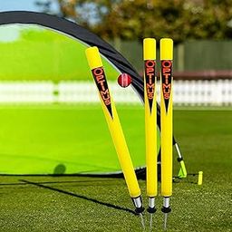 Optimus® Cricket Plastic Target Stump Wicket 3 Pcs-Flexible Steel Spring & Ground Spike - AB-image-20