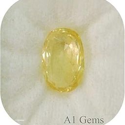 6.25 Ratti 5.50 Carat Unheated Untreated Ceylone Yellow Sapphire Pukhraj Stone Certified Natural Gemstone-9