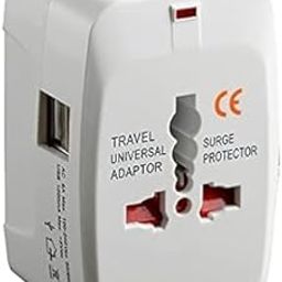 JAMBUVANTI Universal Travel Adapter with Built-in Dual USB Charger Ports (Accepts Plugs from 150+ Countries, USA/EU/UK/AU/CHINA/JAPAN, Dual USB Ports DC5V 2.1A 10W, Compact Size, Multi Color)-8