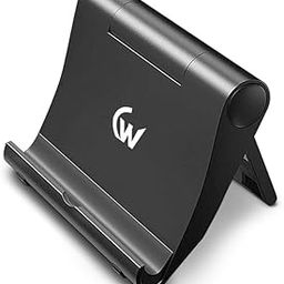 Wireless gold Adjustable Phone Stand Compatible with Tablets, Kindle E-Readers & Phone Multi Angle Desktop Holder (Black)-image-20