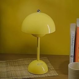 Chronos Macaron Cordless LED Table Lamp | USB Rechargeable, Portable & Touch Control Dimmable | 3 Light Color Tunable Table Lamp for Hotel, Cafe, Restaurant, Home for Bedside, Center, Dining (Yellow)-image-100