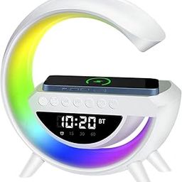 Drumstone (𝟏𝟎 𝐘𝐞𝐚𝐫𝐬 𝐖𝐚𝐫𝐫𝐚𝐧𝐭𝐲 G-Type LED Desk Lamp with Wireless Charging & Alarm Clock – All-in-One Light for Bedrooms, Offices & Homes, with Colorful Ambient Lighting & Modern Design-23