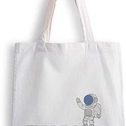 Canvas Tote Bags for Women, College Bag for Girls, Tote Bag for Shopping, Travel & Beach Bags for Women - Astronaut - D No - 151-image-105