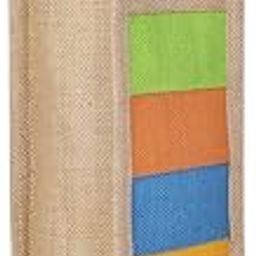 Jute Cottage Men's and Women's Eco-Friendly Patti Water Bottle Jute Shopping Bag (Multicolour)-0