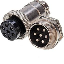 CNC-ORBIT™ 2 Sets Aviation Plug 7 Pins Male+Female Panel Metal Wire Connector GX16mm DIY CNC-image-46
