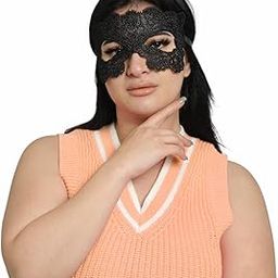 color style Women's Eye Beautiful Gold Lace Mask, Masquerade Ball Mask, Wedding Mask, Halloween Mask(Black mask)-image-41