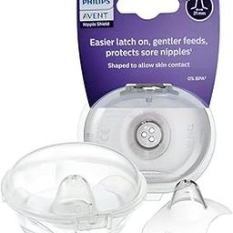 Philips Avent Silicon Nipple Sheild/Nipple Protector | Shaped to Allow Skin Contact | Protect Sore Nipples (Medium(21mm))-20