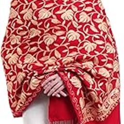 Pashmina Stole for women, leaf ARI embroidery, all weather, large, warm, very soft pashmina feel stole/scarf.-image-38