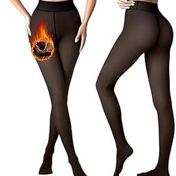 Translucent Dual Tone Sheer Fur Stockings, Warm Leggings, and Cozy Fleece Pants for Women - Stay Stylish and Warm All Season (Black) | Pack of 1-image-25