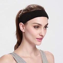 PRO GYM Sweatband Set 1x Headband 2X Wristbands for Sports-Black-image-39