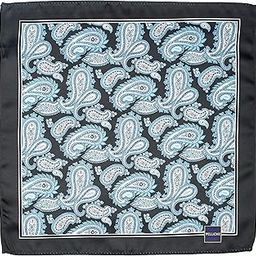 Poly-Silk Paisley Print Pocket Square For Men-picture-32