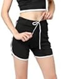 Women's Black Co-ord Set | Sleeveless Crop Tank Top & High-Waist Shorts | Stylish Summer Activewear for Gym, Yoga & Casual Wear For Exercise-image-79