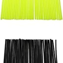 The Style Sutra 72pcs Universal Motorbike Wheel Rim Spoke Wraps Cover Yellow + Black Kit |Motors | Parts & Accessories | Motorcycle Parts |36 Pieces Yellow Wheel Spoke Wraps-image-99