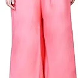 rocksy Women/Girls Regular Fit Relaxed,Flared Wide Leg Non-Transparent Solid Color Cotton Blend Fabric Palazzo ; 10 Colours ; Size XS - 2XL-picture-41
