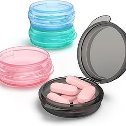 Urekt Small Pill Box, (4 Pack) Travel Pill Case Portable Daily Pill Organizer Mini Medicine Storage Container for Pocket Purse Cod Liver Oil Storage Box Earplug Case-image-36
