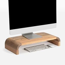 Webbs Wood Monitor Stand Riser Desk Desktop Organizer Table for Home, Office Workspace, Laptop Riser, Ergonomic Design Stand for Gaming Setup-20