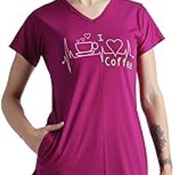 Regular Fit Cotton Blend Graphic Print Women's Top & T-Shirt, Blue-image-48