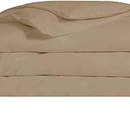TRIUNE Bed Cover Breathable & Super Soft Duvet Cover - 100% Long Staple Cotton with Zipper Closure, Secured Corner Ties - Comfortable Duvet Cover, Size: King/Cal-King, Color: Taupe Solid-image-18