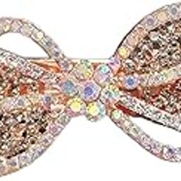 Rhinestone Gold Plated Flower Design Metal Back Clips Hair Barrettes Ponytail Clips Hair Slides Back Pin Decorative Hair Accessories for Women & Girls-image-64