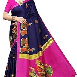 Women's Art Silk Saree Plain Standard Length-picture-56