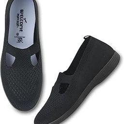 Womens Knit-27 Women's Lightweight Walking Shoes Super Casual Running for Everyday Wear Shoe for Women by Welcome Walking Shoe-image-93