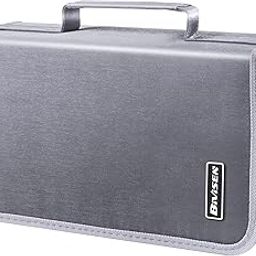 Bivisen CD/DVD Case Holder, 128 Capacity CD VCD Media Wallet, Storage, Holder, Booklet, Organizer (Silver)-image-8