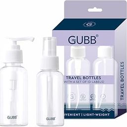 Gubb Travel Bottles Set For Toiletries & Cosmetics Leak Proof with ID Stickers-image-83