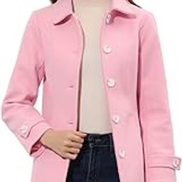 Women's Winter Outerwear Overcoat Peter Pan Collar Mid-thigh A-line Single Breasted Pea Coat-image-24