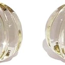 VERMA Muskmelon Shape Glass Paper Weight & Table Decorative Showpiece, Set of Two-qw15-55
