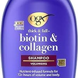 OGX Thick & Full + Biotin & Collagen Volumizing Shampoo for Thin Hair, Thickening Shampoo with Vitamin B7 & Hydrolyzed Wheat Protein, Paraben-Free, Sulfate-Free Surfactants, 385ml-53
