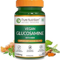 Pure Nutrition Vegan Glucosamine MSM with Boswellia - 60 Veg Tablets | Joint & Cartilage Support | Relieves Pain & Stiffness | Reduces Inflammation | Enhances Bone & Muscle Strength | Plant-Based Joint Health Supplement-26