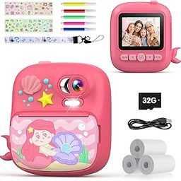 TIATUA Kids Instant Print Camera for Girls 3-13 Years (Pink)-18