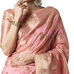 Women's Organza Ethnic Motif Woven Design Saree With Unstitched Blouse Piece(UNATI3001_AC_Parent)-picture-21