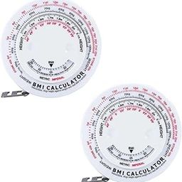 HomeSoGood 2 Pcs BMI Body Mass Index Retractable Tape 150cm Body Tape Measures Tools with BMI Calculator for Body Waist Weight Health Accurate Measurement Diet Weight Loss-48