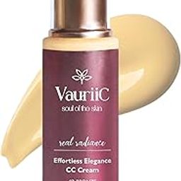VauriiC Effortless Elegance CC Cream 50gm with Natural SPF, Conceals Dark Spots, Blemishes & Skin Colour Corrector for Daily Use, All Skin Type, Natural Coverage, 100% Vegan | 02-BRONZE-33