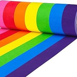 Craftzilla Coloured Masking Tape, 7 Rolls Multipack, 63m x 2.5cm, Colorful Craft Tape, Vivid Rainbow Painter's Tape, Ideal for Arts and Crafts, Labelling and Colour Coding-23
