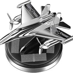 Tusmad Car Air Freshener Fighter Aeroplane Perfume Solar Power Plane Diffuser Airplane Sliver Fragrance Aircraft Dashboard Perfume with Refills (5 ml) multicolor-10