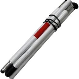 Jsaak Premium White Cane for Blind - Reflective Red Folding Walking Stick for Vision Impaired and Blind People-picture-4