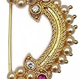 Bajirao Mastani KASHIBAI's clip on Marathi Nath traditional Maharashtrian nose ring for Women (32)-image-39