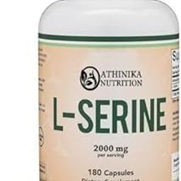 L-Serine Capsules (Third Party Tested) - 2,000mg Servings Used in Clinical Study, 180 Count, 500mg per Capsule (L Serine Amino Acid for Serotonin Production and Brain Support)-image-97