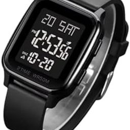 SIGMA PRO Digital Sports Watch, Water Resistant, LED Display, Black Silicone Band-19