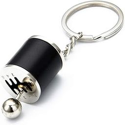 VIHM Metal Shifter Gear Keychain,6 Speed Shifter Keychain,Mini Car Gear Shift Stick Knob Keyring Manual Transmission Gearbox Key Chain Creative Car Key Fob Keychain Accessories (Black)-11